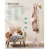 imageSONGMICS Coat Rack Freestanding Metal Coat Rack Stand with 12 Hooks and 4 Legs Holds Clothes Hats and Bags for Entryway Living Room Bedroom Jelly Pink URCR031R01Jelly Pink