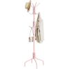 imageSONGMICS Coat Rack Freestanding Metal Coat Rack Stand with 12 Hooks and 4 Legs Holds Clothes Hats and Bags for Entryway Living Room Bedroom Jelly Pink URCR031R01Jelly Pink