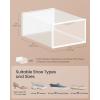 imageSONGMICS Stackable Shoe Boxes Set of 12 Plastic Shoe Organizers with Door Transparent Easy Assembly 91 x 131 x 56 Inches for Shoes up to US Size 10 Transparent and Cloud White ULSP312W01Transparent  Cloud White