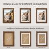 imageSONGMICS Picture Frames with 16 Mats Set of 10 Collage Photo Frames Two 8x10 Four 5x7 Four 4x6 Frames Hanging or Table Display Glass 12 NonTrace Nails Ash Black URPF049B01Rustic Brown