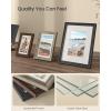 imageSONGMICS Picture Frames with 16 Mats Set of 10 Collage Photo Frames Two 8x10 Four 5x7 Four 4x6 Frames Hanging or Table Display Glass 12 NonTrace Nails Ash Black URPF049B01Maroon Brown  Heather Greige  Ash Black