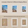 imageSONGMICS Picture Frames with 16 Mats Set of 10 Collage Photo Frames Two 8x10 Four 5x7 Four 4x6 Frames Hanging or Table Display Glass 12 NonTrace Nails Ash Black URPF049B01Cloud White