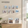imageSONGMICS Picture Frames with 16 Mats Set of 10 Collage Photo Frames Two 8x10 Four 5x7 Four 4x6 Frames Hanging or Table Display Glass 12 NonTrace Nails Ash Black URPF049B01Cloud White