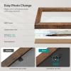 imageSONGMICS Picture Frames with 16 Mats Set of 10 Collage Photo Frames Two 8x10 Four 5x7 Four 4x6 Frames Hanging or Table Display Glass 12 NonTrace Nails Ash Black URPF049B01Rustic Brown