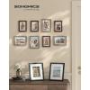 imageSONGMICS Picture Frames with 16 Mats Set of 10 Collage Photo Frames Two 8x10 Four 5x7 Four 4x6 Frames Hanging or Table Display Glass 12 NonTrace Nails Ash Black URPF049B01Maroon Brown  Heather Greige  Ash Black