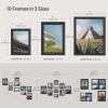imageSONGMICS Picture Frames with 16 Mats Set of 10 Collage Photo Frames Two 8x10 Four 5x7 Four 4x6 Frames Hanging or Table Display Glass 12 NonTrace Nails Ash Black URPF049B01Ash Black