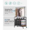 imageSONGMICS 4Section Laundry Sorter Rolling Laundry Cart with Hanging Bar Laundry Organizer Hampers for Laundry HeavyDuty Lockable Wheels 4 x 132 Gal Black URLS44BBlack
