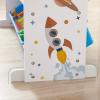 imageSONGMICS Kids Large Toy Storage Unit with 16 Removable Bins for Playroom Childrens Room 417quot Space ThemeBlue  Grey  White
