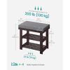imageSONGMICS Bamboo Shoe Bench 3Tier Shoe Rack Organizer for Entryway Living Room Bench Seat Holds Up to 300 lb 119 x 205 x 192 Inches Rustic Walnut and Slate Gray ULBS504M01Rustic Walnut  Slate Gray