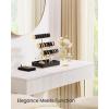imageSONGMICS Bracelet Holder Stand Jewelry Display Stand Jewelry Organizer with 3 Tiers and Velvet Tray Removable Ring Holder Cloud White and Camel Brown UJJS027A01Ink Black