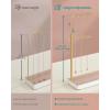 imageSONGMICS Jewelry Holder Jewelry Storage Organizer Stand with Metal Frame Velvet Tray 121 to 187 Inches Tall Height Adjustable Necklace Holder for Rings Earrings Pale Gold UJJS026A01Pale Gold
