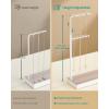 imageSONGMICS Jewelry Holder Jewelry Storage Organizer Stand with Metal Frame Velvet Tray 121 to 187 Inches Tall Height Adjustable Necklace Holder for Rings Earrings Pale Gold UJJS026A01Matte White