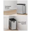 imageSONGMICS Motion Sensor Trash Can 13Gallon 50 L Automatic Garbage Can with Soft Close Lid Stainless Steel Wave or Touch to Open Includes 15 Bags Ink Black ULTB640B01Silver