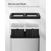 imageSONGMICS Motion Sensor Trash Can 13Gallon 50 L Automatic Garbage Can with Soft Close Lid Stainless Steel Wave or Touch to Open Includes 15 Bags Ink Black ULTB640B01Silver