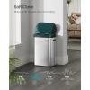 imageSONGMICS Motion Sensor Trash Can 13Gallon 50 L Automatic Garbage Can with Soft Close Lid Stainless Steel Wave or Touch to Open Includes 15 Bags Metallic Silver and Ink Black ULTB640E01