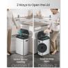imageSONGMICS Motion Sensor Trash Can 13Gallon 50 L Automatic Garbage Can with Soft Close Lid Stainless Steel Wave or Touch to Open Includes 15 Bags Metallic Silver and Ink Black ULTB640E01