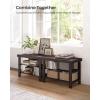 imageSONGMICS Shoe Rack Bench 3Tier Bamboo Shoe Storage Organizer Entryway Bench Holds Up to 286 lb 113 x 197 x 178 Inches for Entryway Bathroom Bedroom Ink Black ULBS001B01Brown