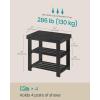 imageSONGMICS Shoe Rack Bench 3Tier Bamboo Shoe Storage Organizer Entryway Bench Holds Up to 286 lb 113 x 197 x 178 Inches for Entryway Bathroom Bedroom Ink Black ULBS001B01Ink Black
