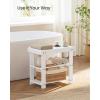 imageSONGMICS Shoe Rack Bench 3Tier Bamboo Shoe Storage Organizer Entryway Bench Holds Up to 286 lb 113 x 197 x 178 Inches for Entryway Bathroom Bedroom Ink Black ULBS001B01Cloud White