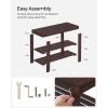 imageSONGMICS Shoe Rack Bench 3Tier Bamboo Shoe Storage Organizer Entryway Bench Holds Up to 286 lb 113 x 197 x 178 Inches for Entryway Bathroom Bedroom Ink Black ULBS001B01Brown