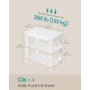 imageSONGMICS Shoe Rack Bench 3Tier Bamboo Shoe Storage Organizer Entryway Bench Holds Up to 286 lb 113 x 197 x 178 Inches for Entryway Bathroom Bedroom Ink Black ULBS001B01Cloud White
