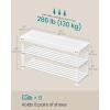 imageSONGMICS Shoe Rack Bench 3Tier Bamboo Shoe Storage Organizer Entryway Bench Holds Up to 286 lb 113 x 197 x 178 Inches for Entryway Bathroom Bedroom Ink Black ULBS001B01Cloud White