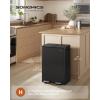 imageSONGMICS Trash Can 2 x 8 Gallon 2 x 30 L DualCompartment Garbage Can with SoftClose Lid Pedal and Inner Buckets Stainless Steel Includes 15 Liner Bags Matte White ULTB741W01Ink Black