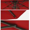 imageSONGMICS Patio Umbrella 9 ft Outdoor Table Umbrella Deck Umbrella with 8 Ribs UPF 50 30 DualTilt System Base Not Included for Patio Garden Pool White UGPU09BEV1Red