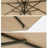 imageSONGMICS Patio Umbrella 9 ft Outdoor Table Umbrella Deck Umbrella with 8 Ribs UPF 50 30 DualTilt System Base Not Included for Patio Garden Pool White UGPU09BEV1Taupe