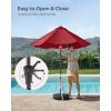 imageSONGMICS Patio Umbrella 9 ft Outdoor Table Umbrella Deck Umbrella with 8 Ribs UPF 50 30 DualTilt System Base Not Included for Patio Garden Pool White UGPU09BEV1Red