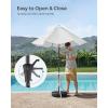 imageSONGMICS Patio Umbrella 9 ft Outdoor Table Umbrella Deck Umbrella with 8 Ribs UPF 50 30 DualTilt System Base Not Included for Patio Garden Pool White UGPU09BEV1White