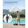imageSONGMICS Patio Umbrella 9 ft Outdoor Table Umbrella Deck Umbrella with 8 Ribs UPF 50 30 DualTilt System Base Not Included for Patio Garden Pool White UGPU09BEV1White
