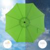 imageSONGMICS Patio Umbrella 9 ft Outdoor Table Umbrella Deck Umbrella with 8 Ribs UPF 50 30 DualTilt System Base Not Included for Patio Garden Pool White UGPU09BEV1Bright Green