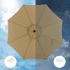 imageSONGMICS Patio Umbrella 9 ft Outdoor Table Umbrella Deck Umbrella with 8 Ribs UPF 50 30 DualTilt System Base Not Included for Patio Garden Pool White UGPU09BEV1Taupe