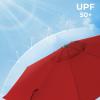 imageSONGMICS Patio Umbrella 9 ft Outdoor Table Umbrella Deck Umbrella with 8 Ribs UPF 50 30 DualTilt System Base Not Included for Patio Garden Pool White UGPU09BEV1Red