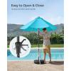 imageSONGMICS Patio Umbrella 9 ft Outdoor Table Umbrella Deck Umbrella with 8 Ribs UPF 50 30 DualTilt System Base Not Included for Patio Garden Pool White UGPU09BEV1Lake Blue