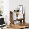 imageSONGMICS Bamboo File Organizer Paper Sorter with 5 Adjustable Shelves Top Storage Compartments Natural UOFS44YDesktop Organizer