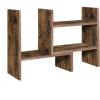 imageSONGMICS Bamboo File Organizer Paper Sorter with 5 Adjustable Shelves Top Storage Compartments Natural UOFS44YDesktop Organizer