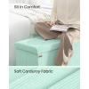 imageSONGMICS MAZIE Collection  Storage Ottoman Bench Foldable Foot Rest 15 x 43 x 15 Inches End of Bed Bench Storage Chest Load 660 lb Living Room Bedroom Entryway Cream White ULSF604W01Moonlight Green