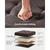 imageSONGMICS Mazie Collection  Storage Ottoman Bench 43 Inches Folding Foot Rest Stool End of Bed Bench Easy Assembly for Living Room Bedroom Entryway Apricot Orange ULSF077O01Brown