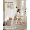 imageSONGMICS Mazie Collection  Storage Ottoman Bench 43 Inches Folding Foot Rest Stool End of Bed Bench Easy Assembly for Living Room Bedroom Entryway Apricot Orange ULSF077O01Cream White