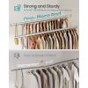 imageSONGMICS Clothes Rack HeavyDuty Rolling Clothing Garment Rack with Wheels Extendable Hanging Rod and Adjustable Height Portable with Shelf and Hooks Silver UHSR014E01Silver