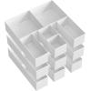 imageSONGMICS Drawer Organizers Dresser Divider Organizers Set of 18 Foldable Fabric Storage Boxes for Socks Underwear Bras Ties Scarves Dove Gray URDZ006G05Cloud White
