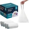 imageSONGMICS Trash Bags for 26Gallon 10 L Trash Cans Drawstring Kitchen Garbage Bags PreSeparated QuickDispense Box Liner Code R 2 Rolls 80 Count White UKRB011A0240 Count Pack of 4