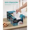 imageSONGMICS Trash Bags for 26Gallon 10 L Trash Cans Drawstring Kitchen Garbage Bags PreSeparated QuickDispense Box Liner Code R 2 Rolls 80 Count White UKRB011A0240 Count Pack of 4