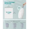 imageSONGMICS Trash Bags for 26Gallon 10 L Trash Cans Drawstring Kitchen Garbage Bags PreSeparated QuickDispense Box Liner Code R 2 Rolls 80 Count White UKRB011A0240 Count Pack of 2