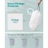 imageSONGMICS Trash Bags for 26Gallon 10 L Trash Cans Drawstring Kitchen Garbage Bags PreSeparated QuickDispense Box Liner Code R 2 Rolls 80 Count White UKRB011A0240 Count Pack of 2