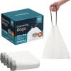 imageSONGMICS Trash Bags for 26Gallon 10 L Trash Cans Drawstring Kitchen Garbage Bags PreSeparated QuickDispense Box Liner Code R 2 Rolls 80 Count White UKRB011A0240 Count Pack of 4