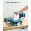 imageSONGMICS Trash Bags for 26Gallon 10 L Trash Cans Drawstring Kitchen Garbage Bags PreSeparated QuickDispense Box Liner Code R 2 Rolls 80 Count White UKRB011A0240 Count Pack of 2