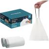 imageSONGMICS Trash Bags for 26Gallon 10 L Trash Cans Drawstring Kitchen Garbage Bags PreSeparated QuickDispense Box Liner Code R 2 Rolls 80 Count White UKRB011A0240 Count Pack of 2